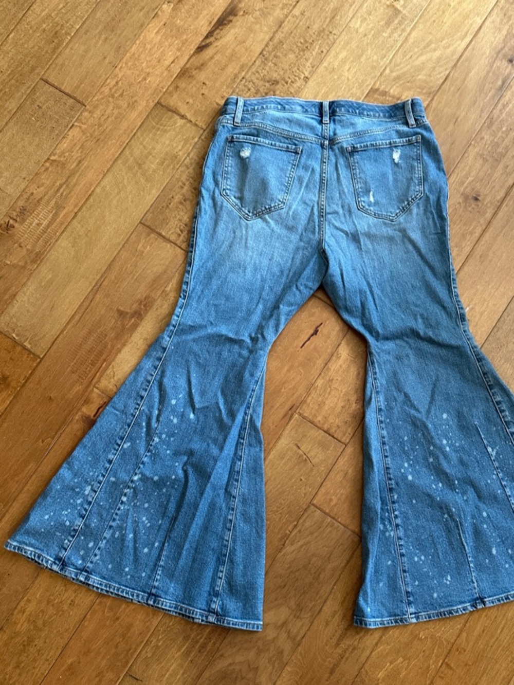torrid Distressed Light Blue Flare Jeans - Picture 3 of 3